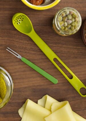 set 2 utensili antipasto verde